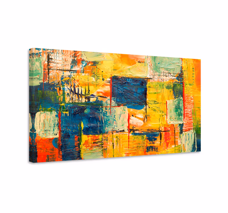 Färgstark mosaik moderncanvas tavla canvas tavla - Tenstickers