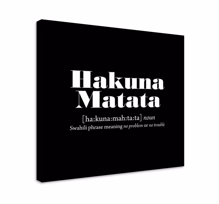 Hakuna matata betyder citatcanvas tavla canvas tavla - Tenstickers