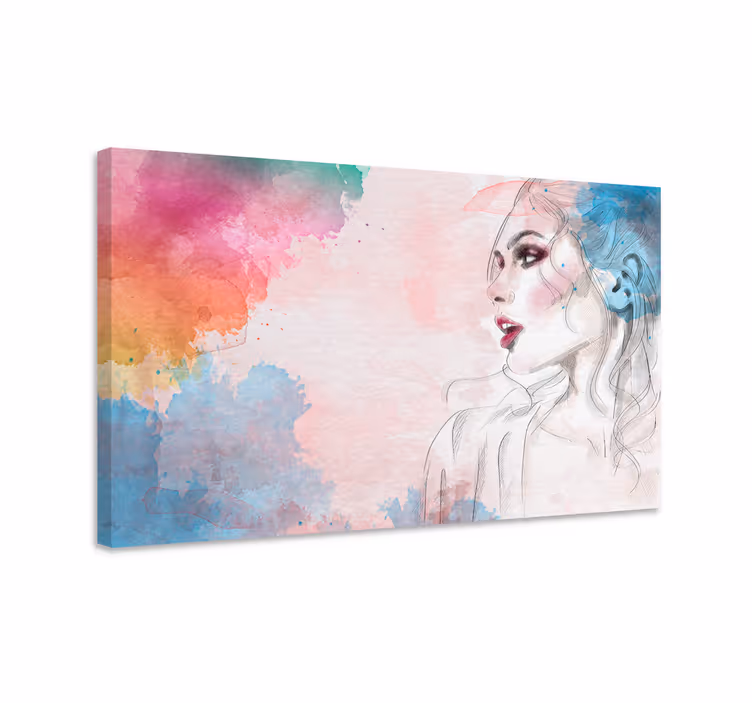 Kvinna figurcanvas tavla konsttryck - Tenstickers