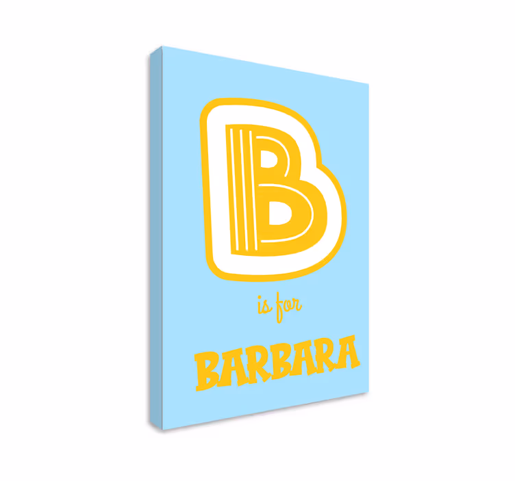 Initial och namnalfabet personlig canvas - Tenstickers