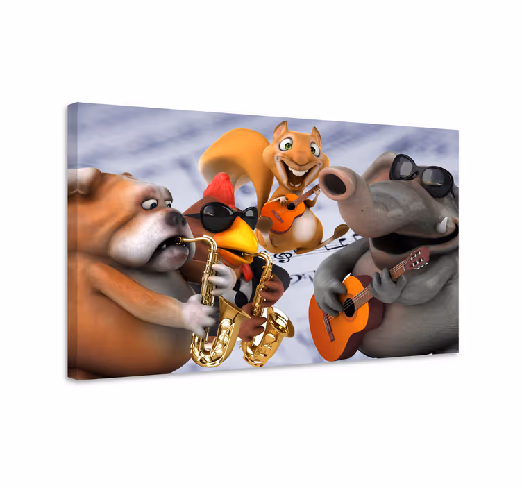 Djurmusikerband Kanvas människor - Tenstickers