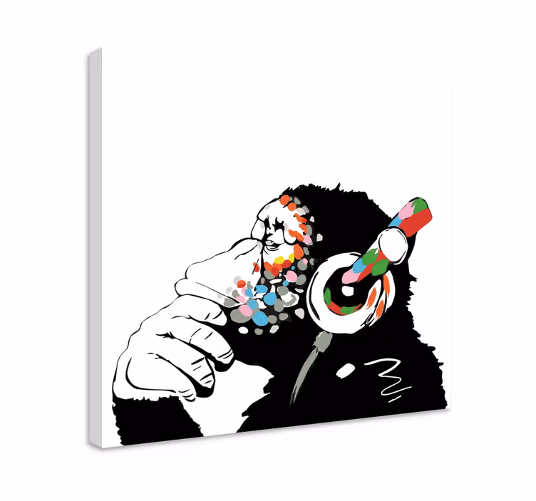Mono banksy música musikcanvas tavla konst - Tenstickers