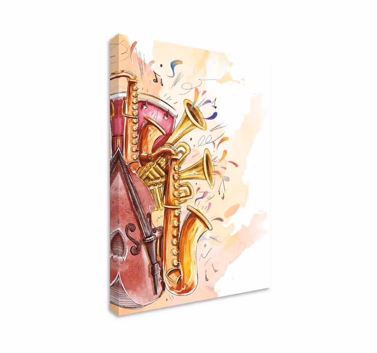 Musikinstrument musikcanvas tavla konst - Tenstickers