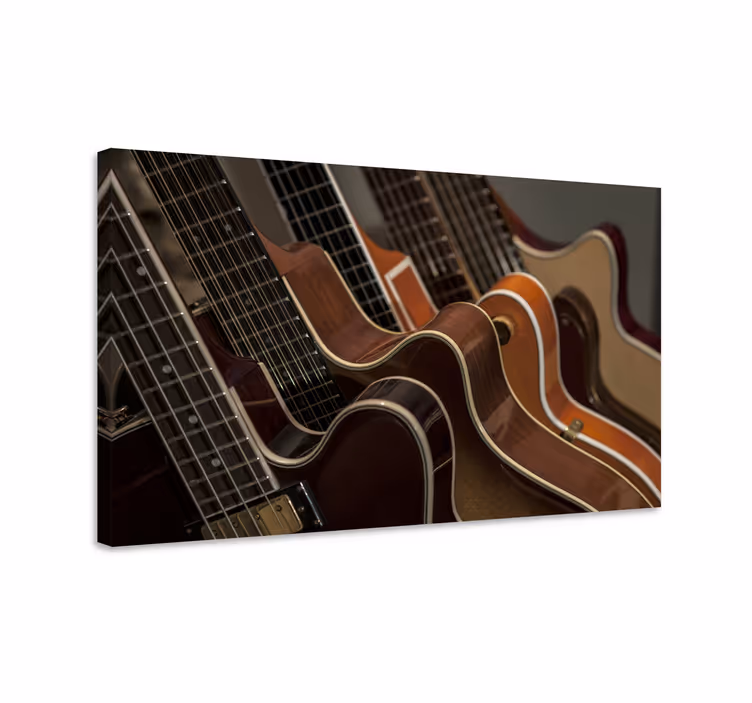 Gitarrer musikcanvas tavla konsttryck - Tenstickers