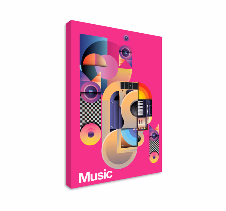 Abstrakt synthesizer Kanvas musik - Tenstickers