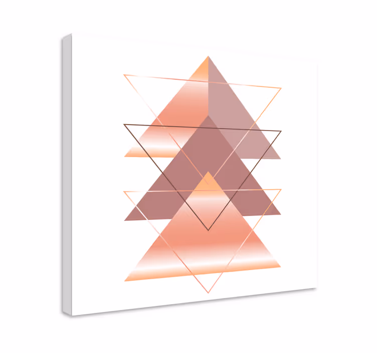 Geometrisk triangelfusion Kanvas geometrisk - Tenstickers