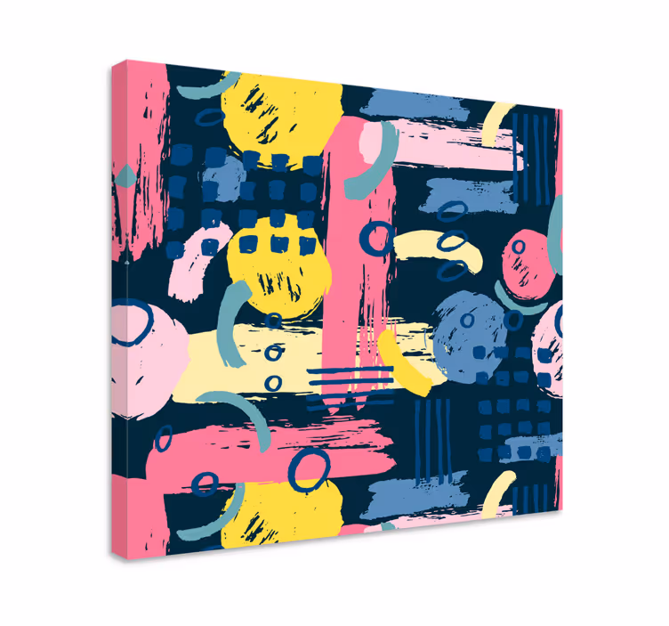 Färgglad abstraktcanvas tavla canvas tavla - Tenstickers