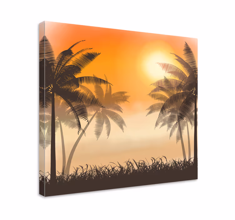 Solnedgång landskapcanvas tavla canvas tavla - Tenstickers