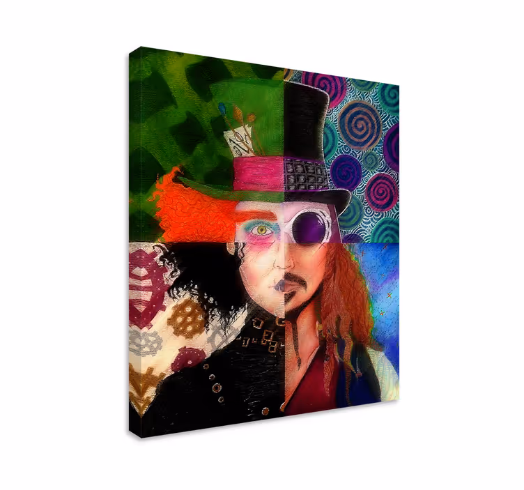 Personajes johnny depp karaktärcanvas tavla tryck - Tenstickers