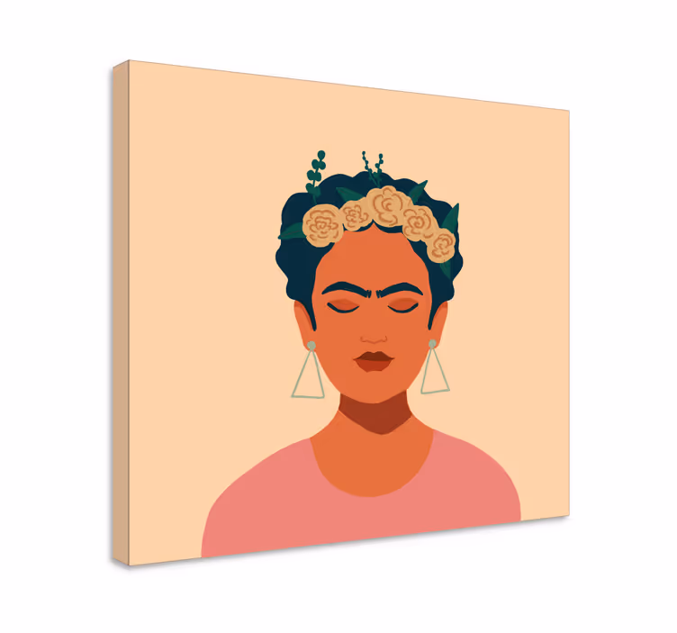 Kanvas människor och karaktärer frida inspirerad porträtt - Tenstickers