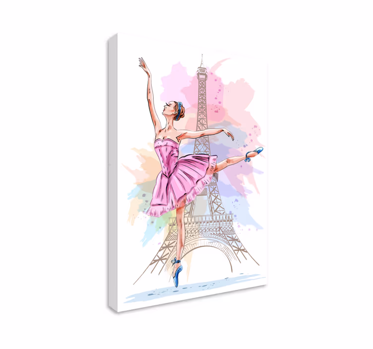 Ballerina i pariscanvas tavla - Tenstickers