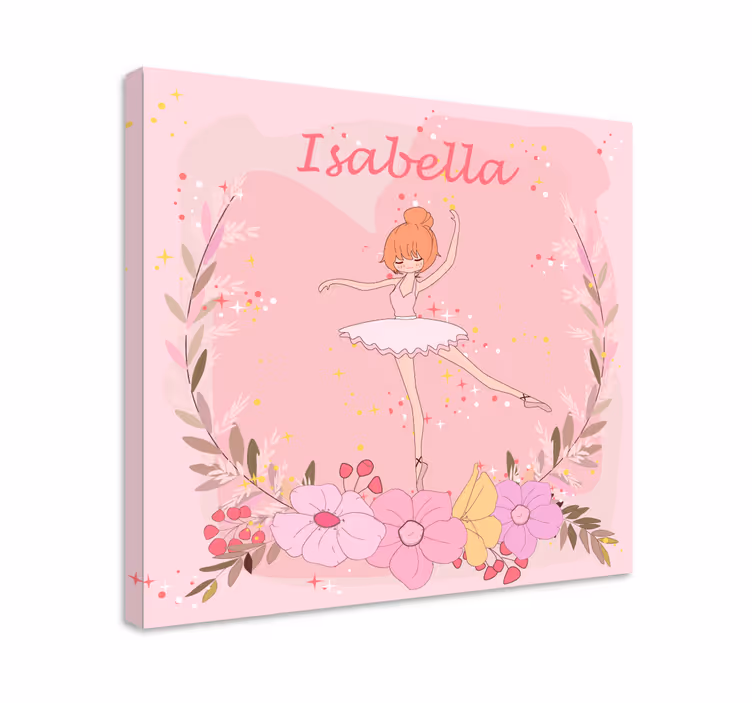 Personlig blommig ballerinaduk - Tenstickers