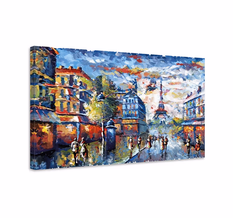 Paris bohemisk konst akvarell stilcanvas tavla konst - Tenstickers