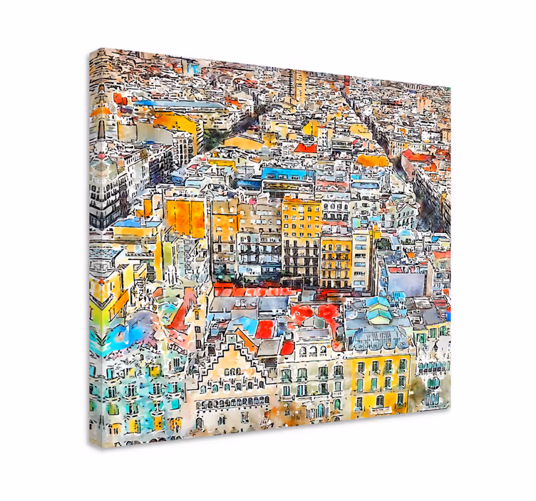 Arte vistas barcelonacanvas tavla konsttryck - Tenstickers