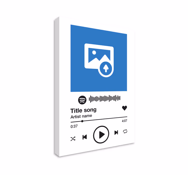 Spotify musik vit bakgrundcanvas tavla konst - Tenstickers