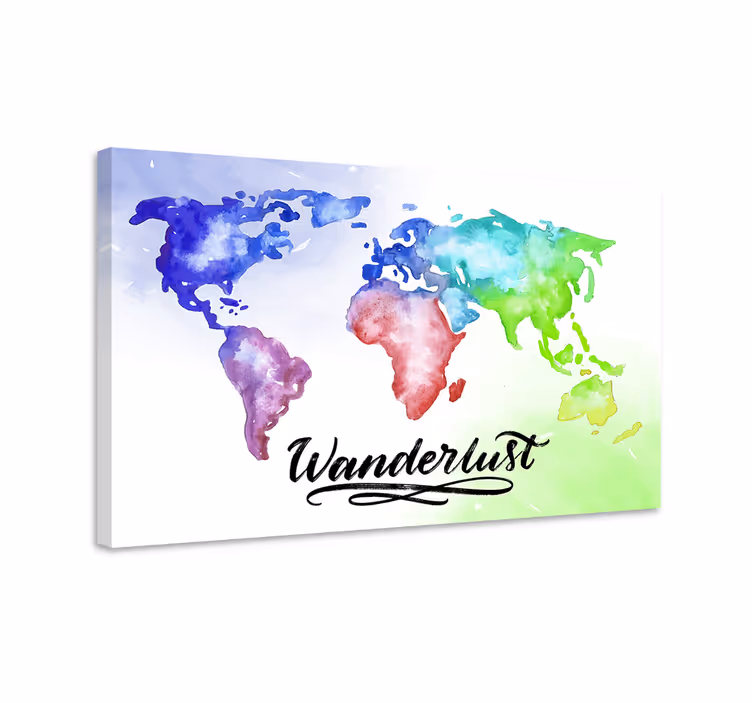 Wanderlust canvas canvas tavla för sovrummet - Tenstickers