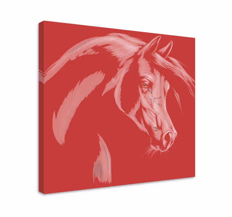Kanvas häst elegant hästporträtt - Tenstickers