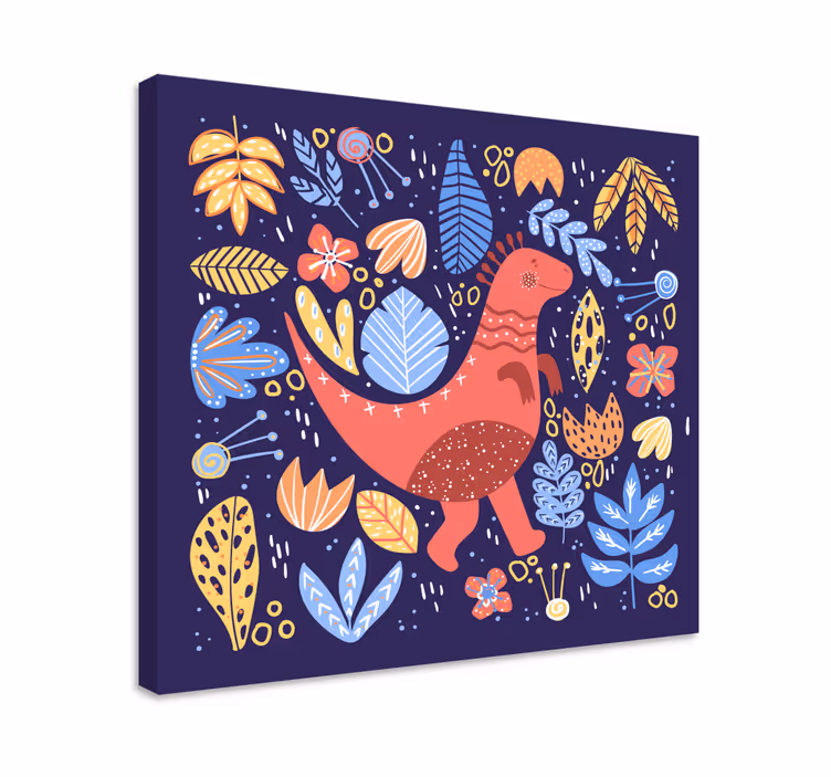 Tecknade barnsliga dinosaurier duktryck - Tenstickers