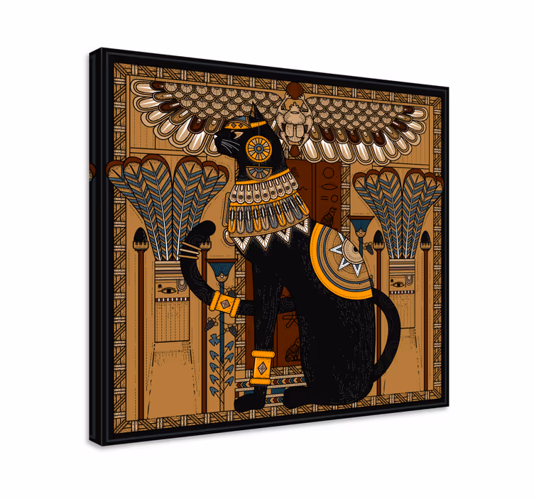 Egyptisk katt kanvastryck - Tenstickers