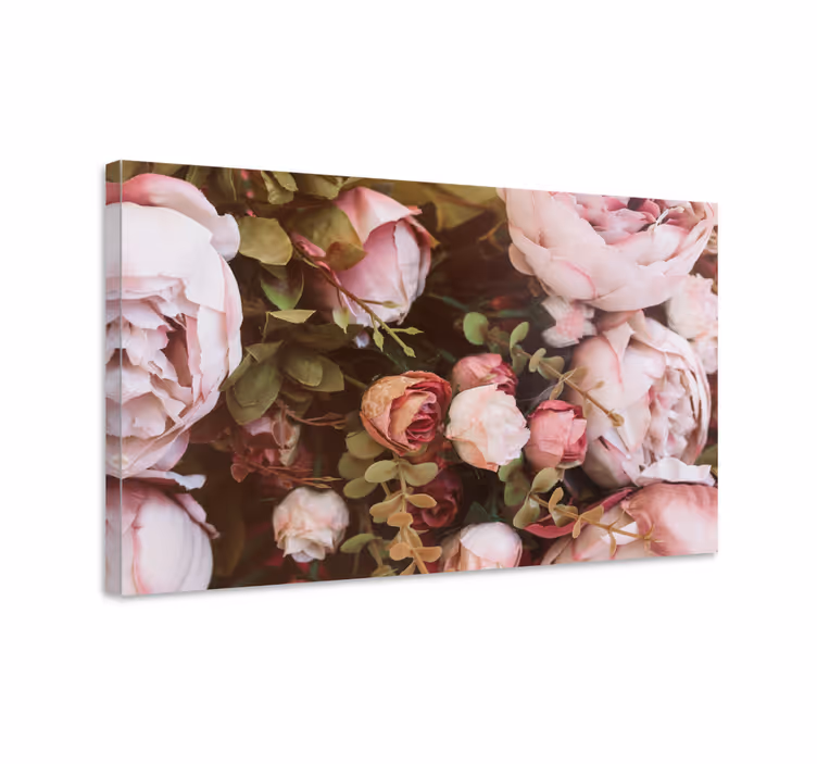 Elegant blomsterarrangemang Kanvas blommor och växter - Tenstickers