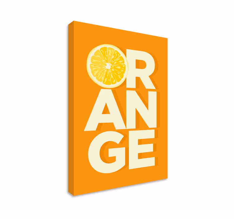 Skivad orange textfruktduk - Tenstickers