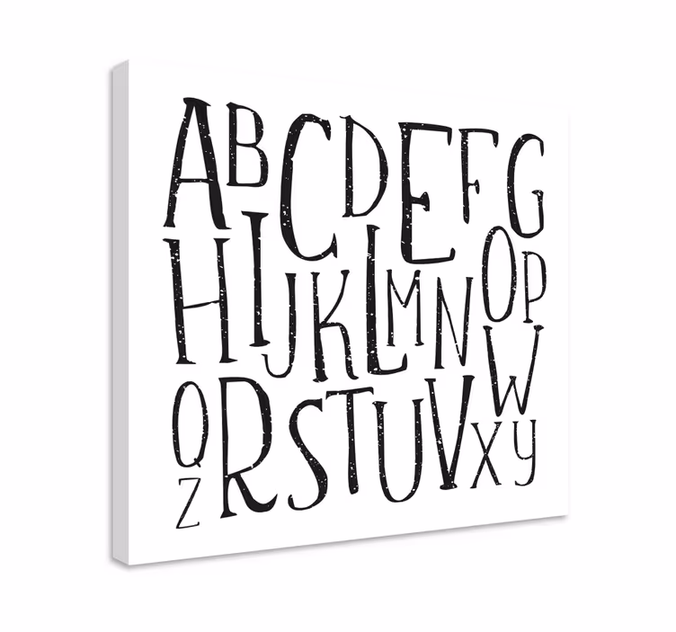 Stiliserad alfabetdisplay Kanvas Abc och bokstäver - Tenstickers