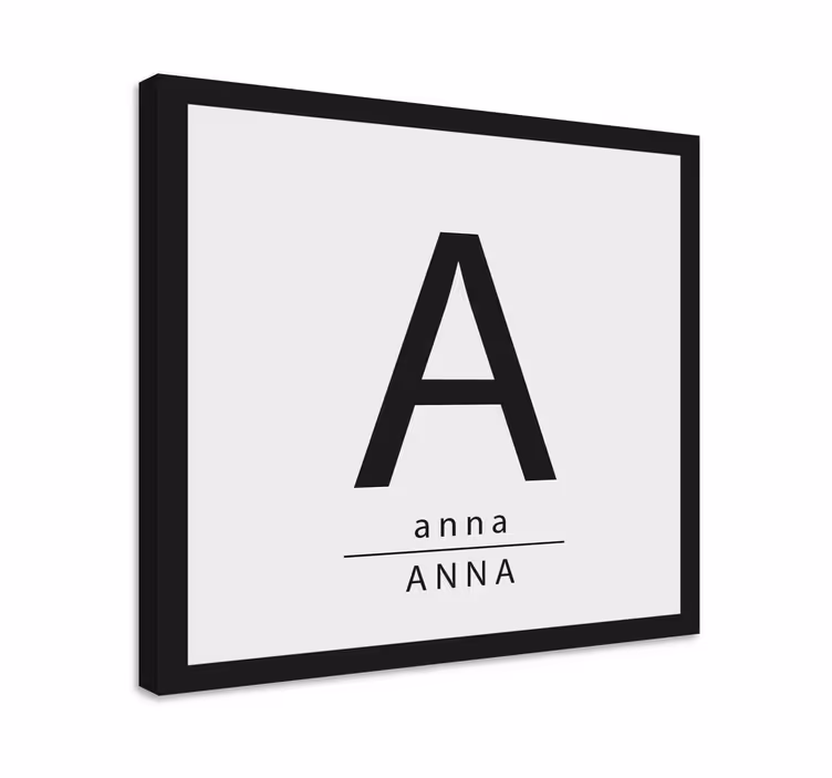 Minimalistiska bokstäver alfabet kanfasutskrifter - Tenstickers