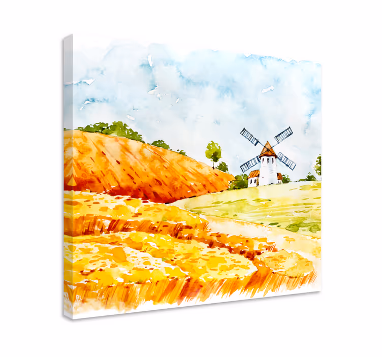 Väderkvarnar canvas bilder för vardagsrum - Tenstickers