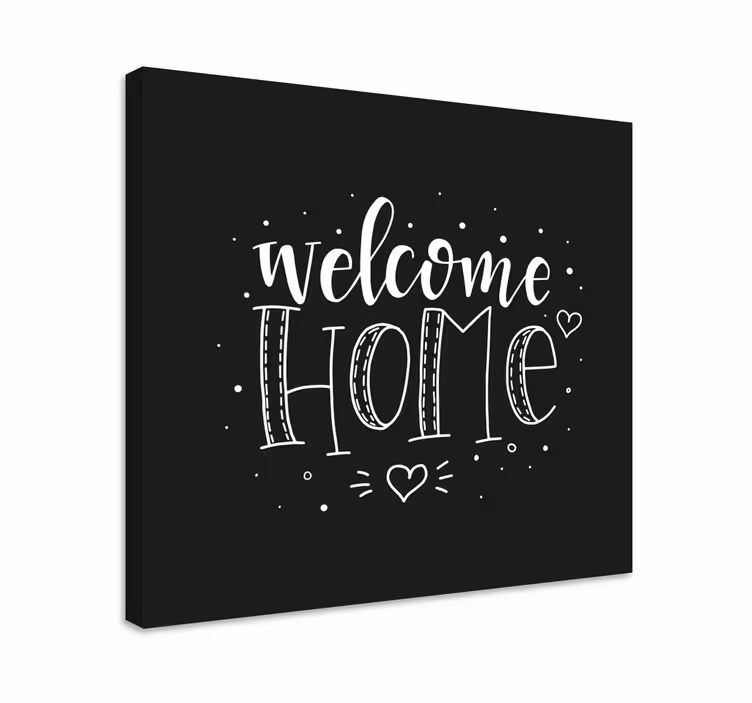 Välkommen hem ingång hall canvas konst - Tenstickers