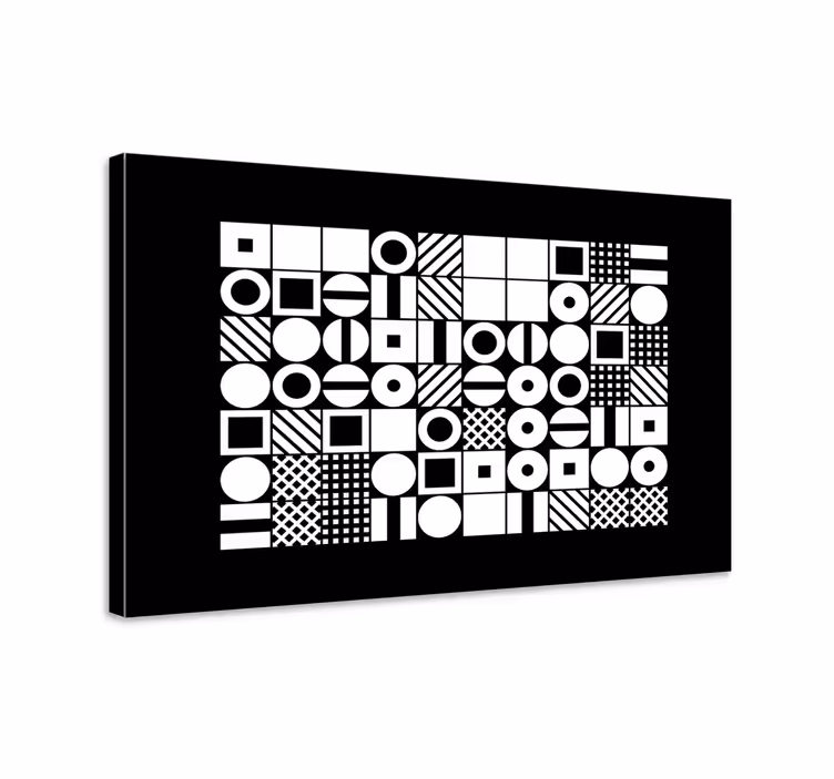 Abstrakta formmönster Kanvas geometrisk - Tenstickers