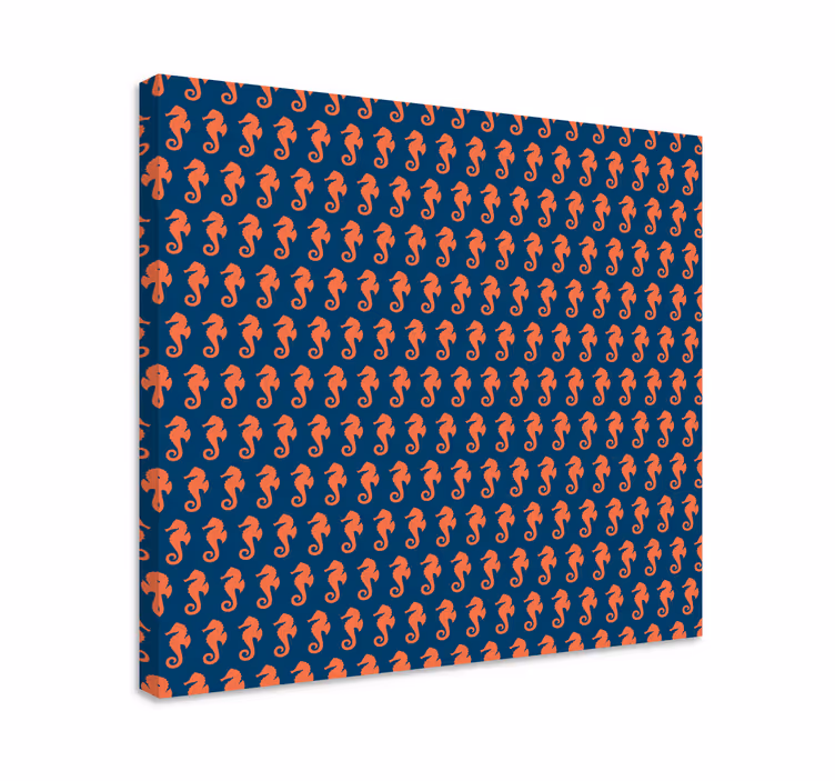 Modern kanvas sjöhästmönster - Tenstickers