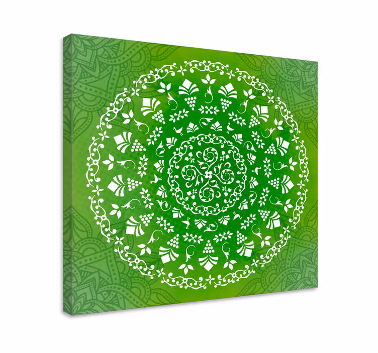 Kanvas zen detaljerad botanisk mandala - Tenstickers