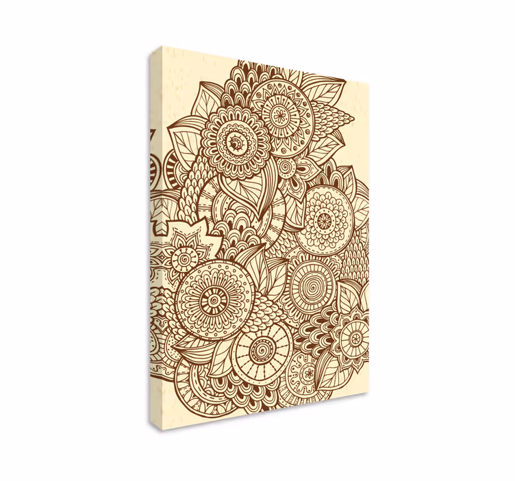 Mandala geometriska mönster mandala canvas konst - Tenstickers
