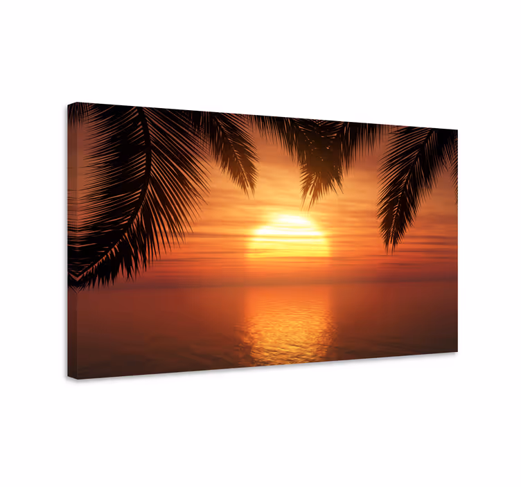 Solnedgång huvudgavelcanvas tavla canvas tavla - Tenstickers