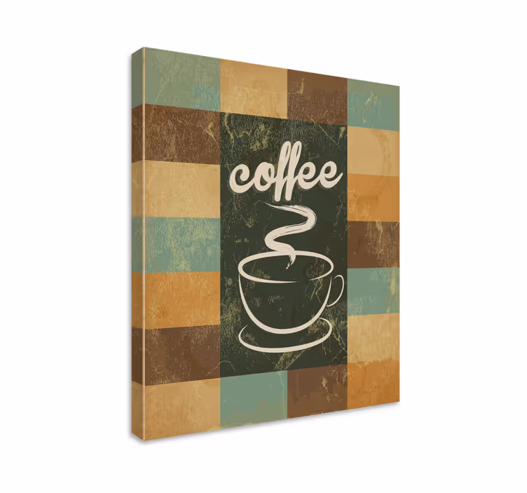 Kaffebarcanvas tavla konsttryck - Tenstickers