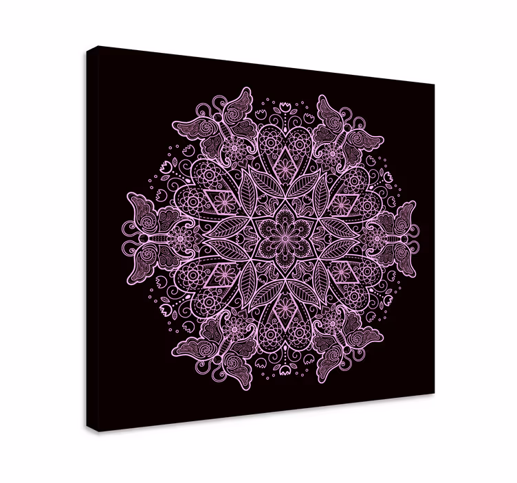Fjäril mandala fjärilcanvas tavla canvas tavla - Tenstickers
