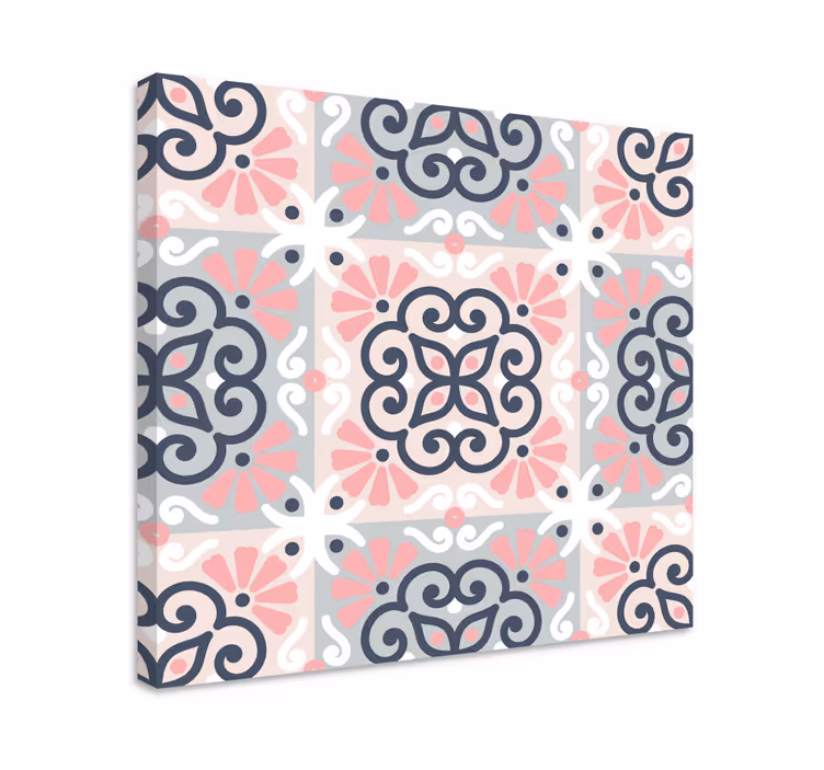 Modern kanvas geometriska blommönster - Tenstickers