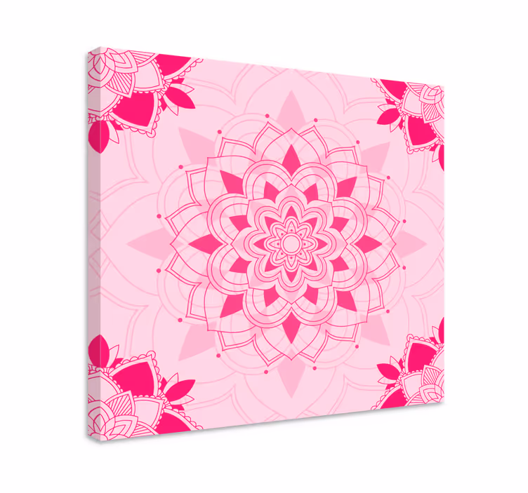 Kanvas zen intrikat blommönster mandala - Tenstickers
