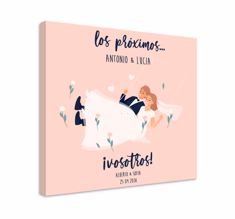 Kanvas citat romantisk bröllopsannons - Tenstickers