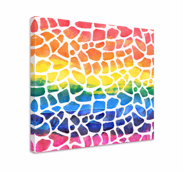 Kanvas frukter livlig mosaikarrangemang - Tenstickers