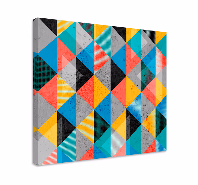 Dynamiskt diamantmönster Kanvas geometrisk - Tenstickers