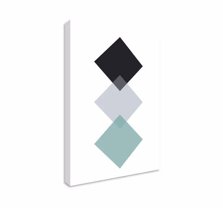 Kanvas geometrisk staplade diamantformer - Tenstickers