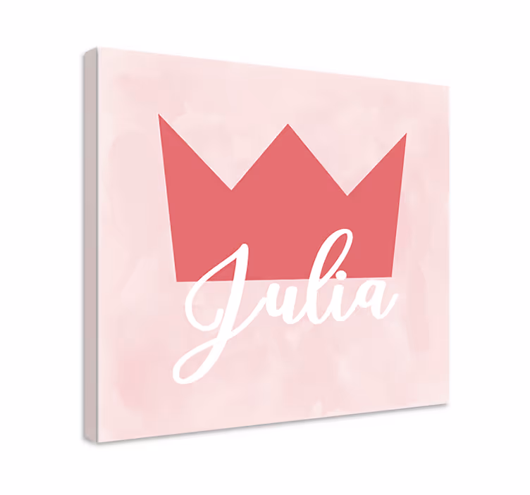 Kanvas världskarta kröningspersonalisering julia - Tenstickers