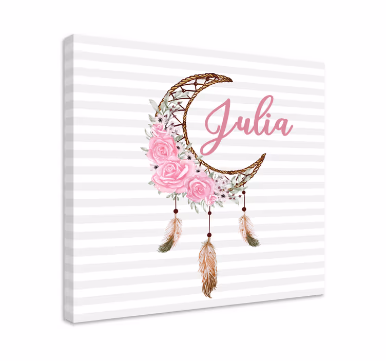 Kanvas blommor och växter moonflower arrangemang - Tenstickers