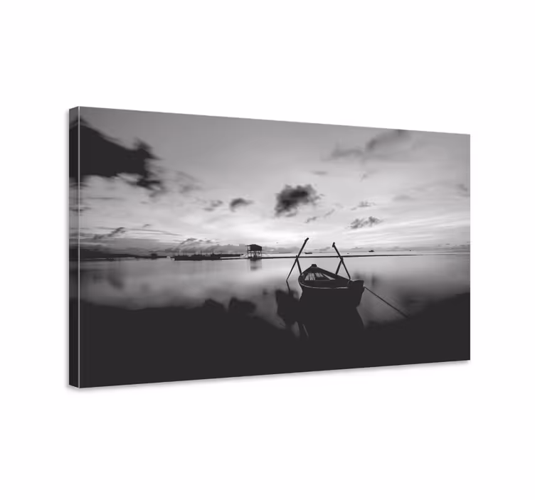 Stor svart sjö moderncanvas tavla canvas tavla - Tenstickers