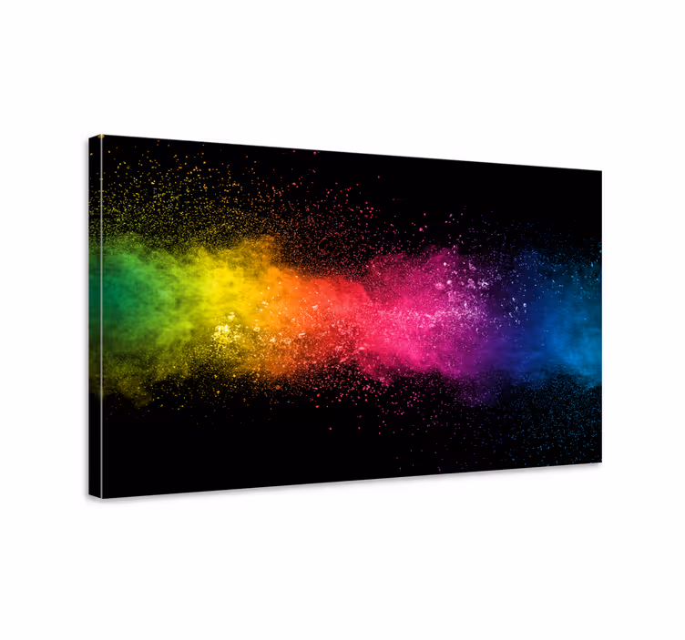 Multicolor splash abstrakt canvas canvas tavla - Tenstickers