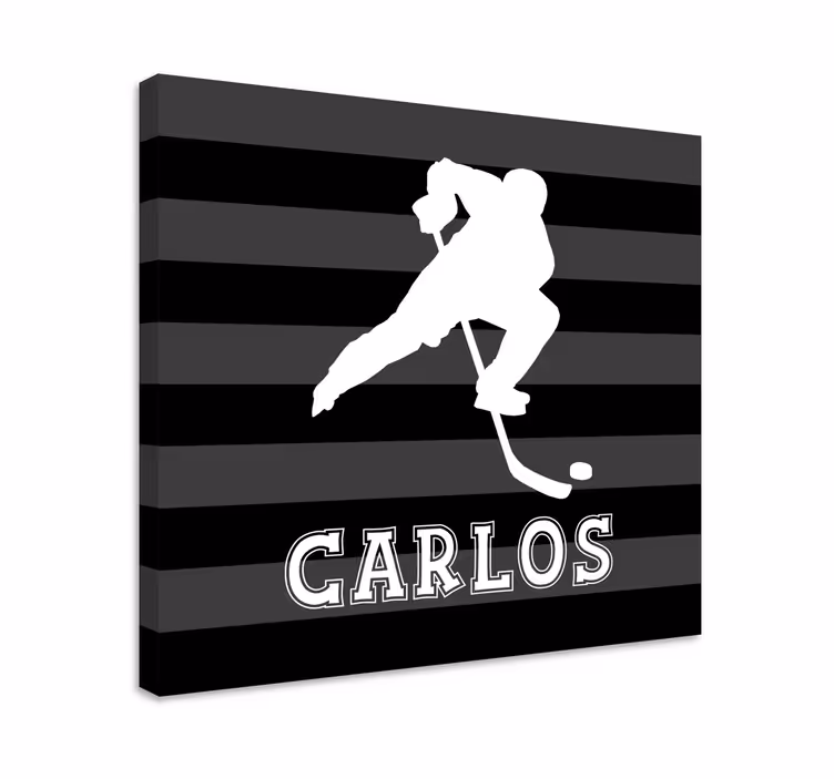 Hockeyspelare med namn Kanvas sport - Tenstickers