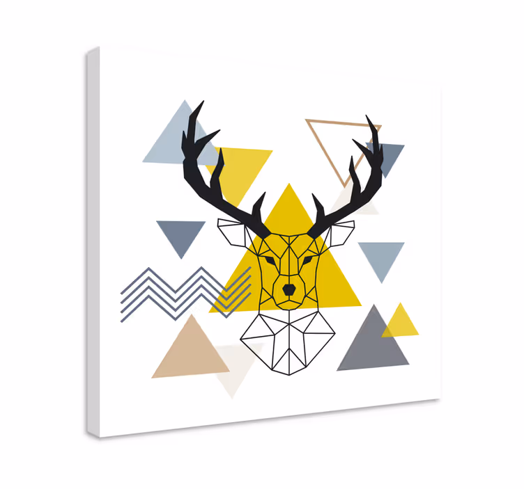 Cool geometrisk hjortduk - Tenstickers