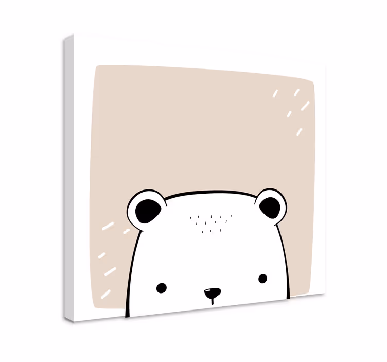 Baby isbjörn djur kanvastryck - Tenstickers
