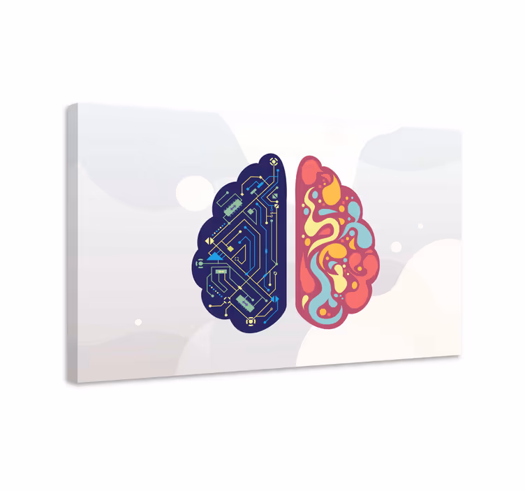 Teknik hjärna abstraktcanvas tavla canvas tavla - Tenstickers